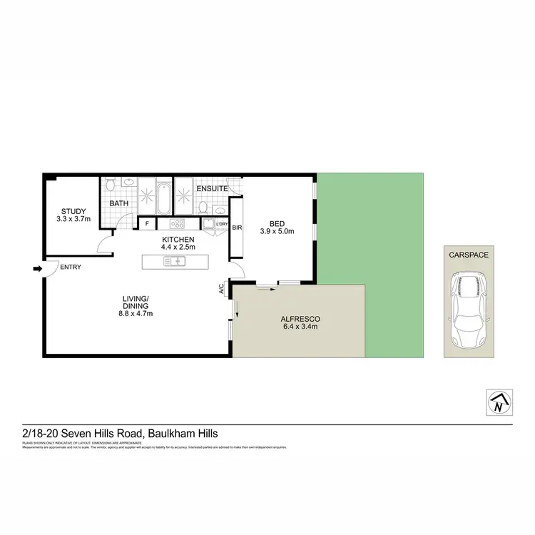 Floorplan of Homely apartment listing, 2/18-20 Seven Hills Road, Baulkham Hills NSW 2153