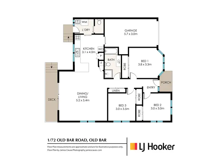 Floorplan of Homely unit listing, 1/72 Old Bar Road, Old Bar NSW 2430