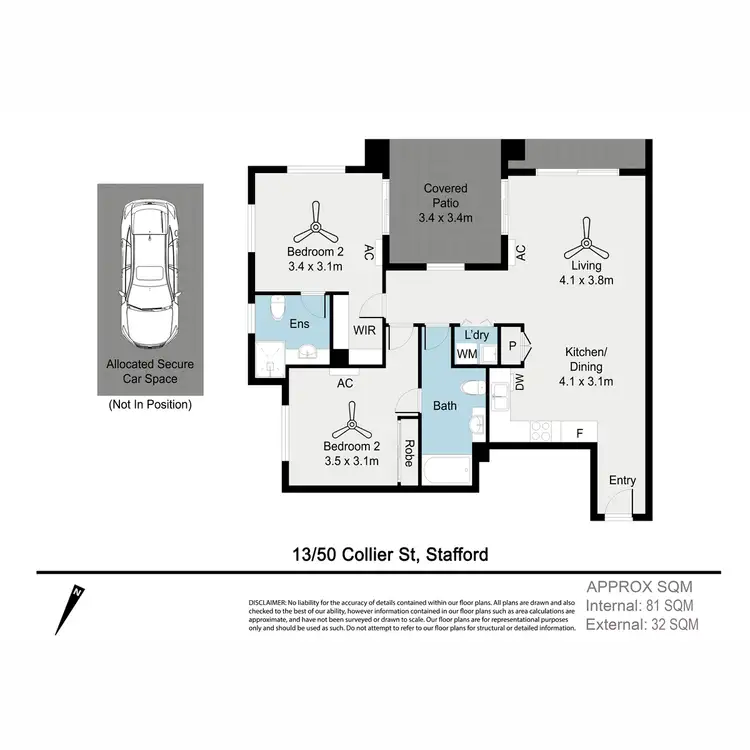 Floorplan of Homely apartment listing, 13/50 Collier Street, Stafford QLD 4053