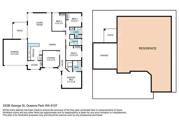 Floorplan of Homely house listing, 243B George Street, Queens Park WA 6107