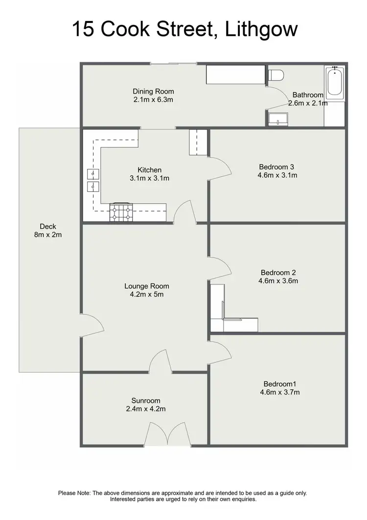 Floorplan of Homely house listing, 15 Cook Street, Lithgow NSW 2790