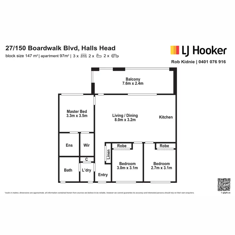 Floorplan of Homely unit listing, 27/150 Boardwalk Boulevard, Halls Head WA 6210