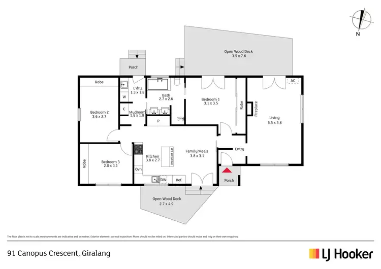 Floorplan of Homely house listing, 91A Canopus Crescent, Giralang ACT 2617