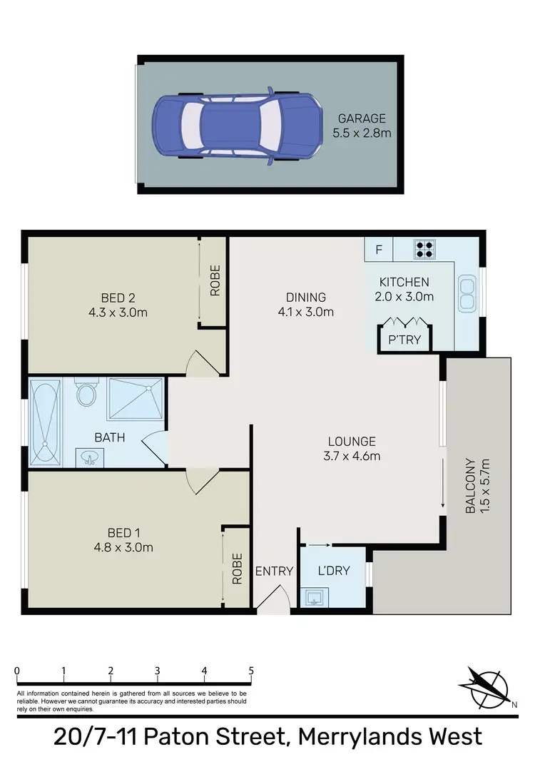 Floorplan of Homely unit listing, 20/7-11 Paton Street, Merrylands NSW 2160