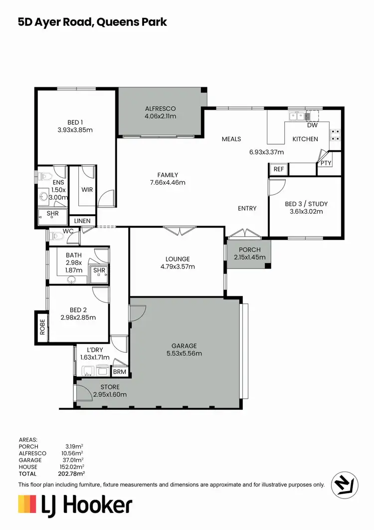 Floorplan of Homely house listing, 5D Ayer Road, Queens Park WA 6107