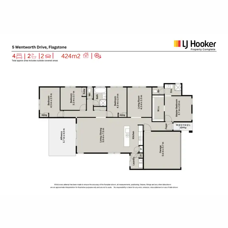 Floorplan of Homely house listing, 5 Wentworth Drive, Flagstone QLD 4280