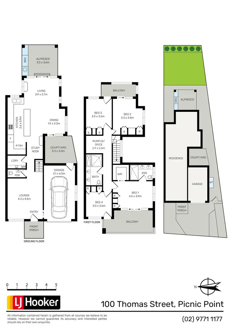 Floorplan of Homely semi-detached listing, 100 Thomas Street, Picnic Point NSW 2213