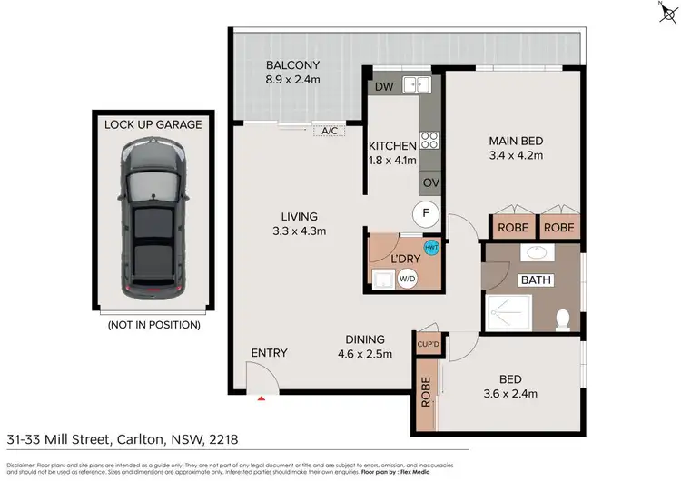Floorplan of Homely unit listing, 2/31-33 Mill Street, Carlton NSW 2218