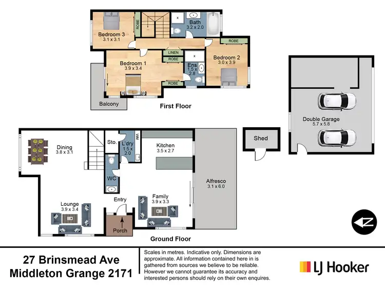 Floorplan of Homely semi-detached listing, 27 Brinsmead Avenue, Middleton Grange NSW 2171