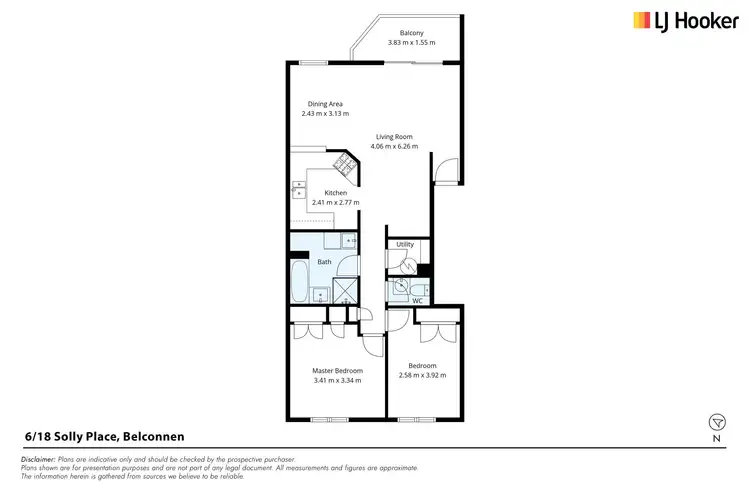 Floorplan of Homely unit listing, 6/18 Solly Place, Belconnen ACT 2617