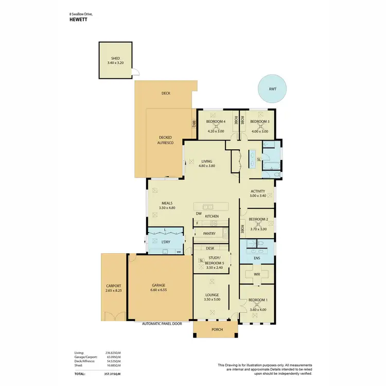 Floorplan of Homely house listing, 8 Swallow Drive, Hewett SA 5118