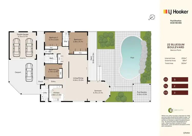 Floorplan of Homely house listing, 22 Bluegum Boulevard, Banora Point NSW 2486