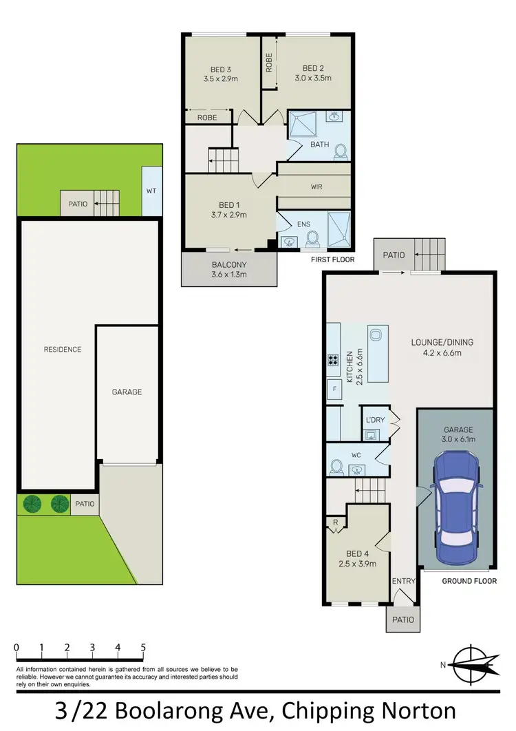Floorplan of Homely townhouse listing, 3/22 Boolarong Avenue, Chipping Norton NSW 2170