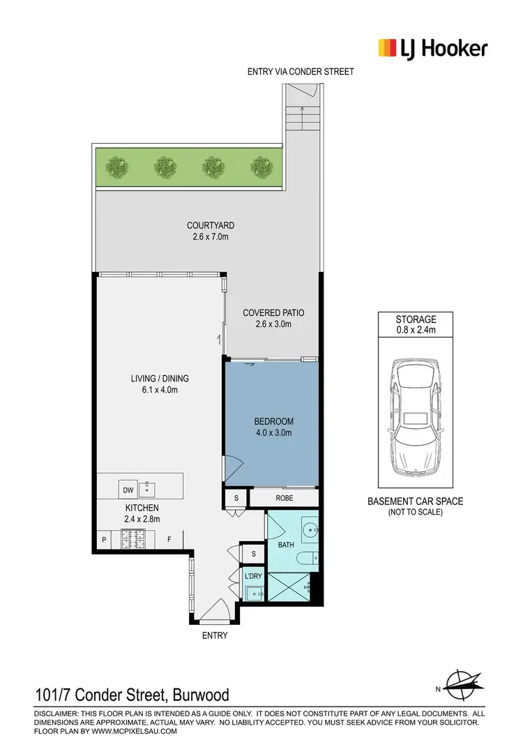 Floorplan of Homely unit listing, 101/7 Conder Street, Burwood NSW 2134