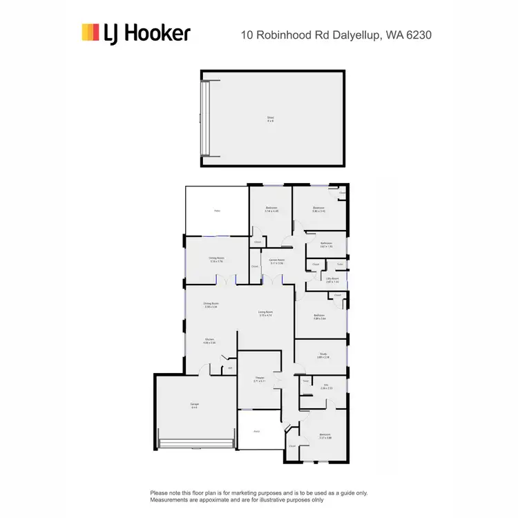 Floorplan of Homely house listing, 10 Robinhood Road, Dalyellup WA 6230