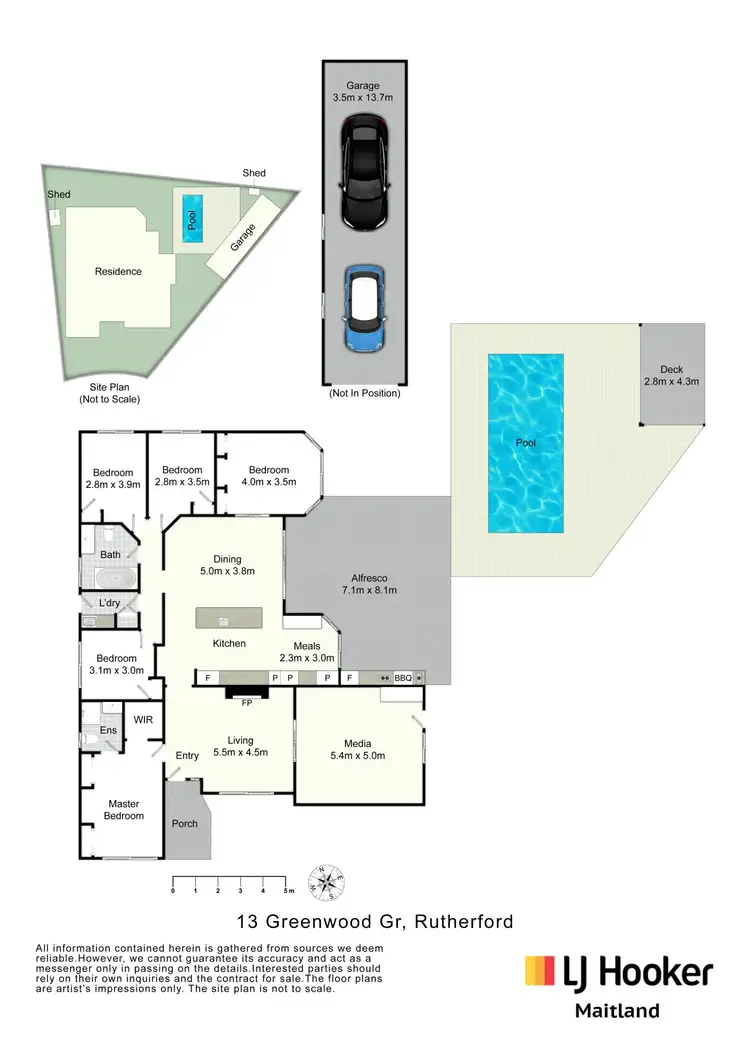Floorplan of Homely house listing, 13 Greenwood Grove, Rutherford NSW 2320