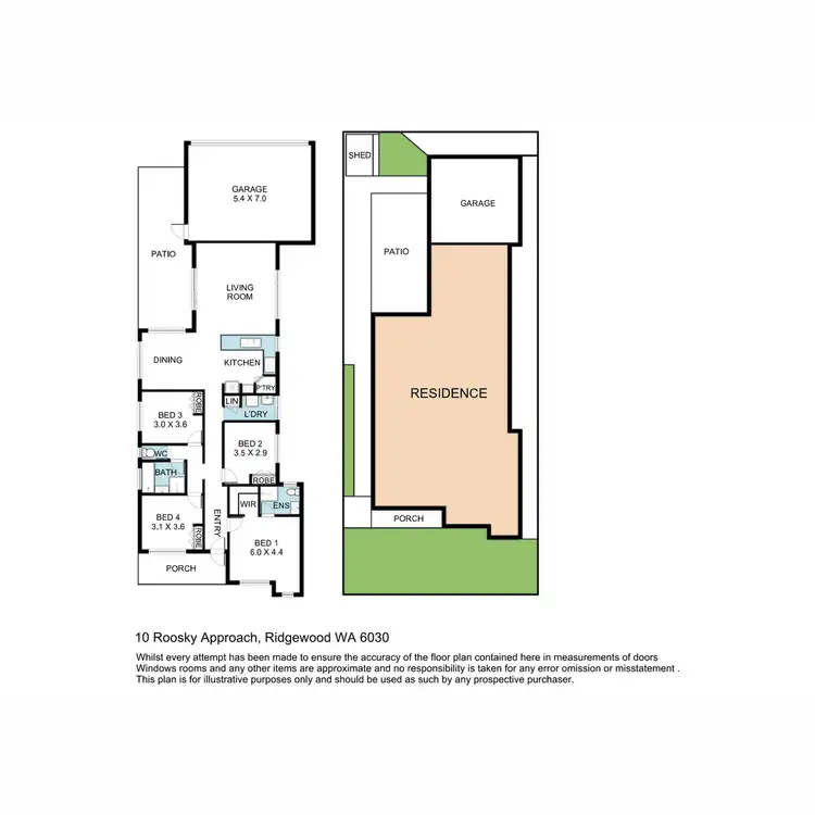 Floorplan of Homely house listing, 10 Roosky Approach, Ridgewood WA 6030