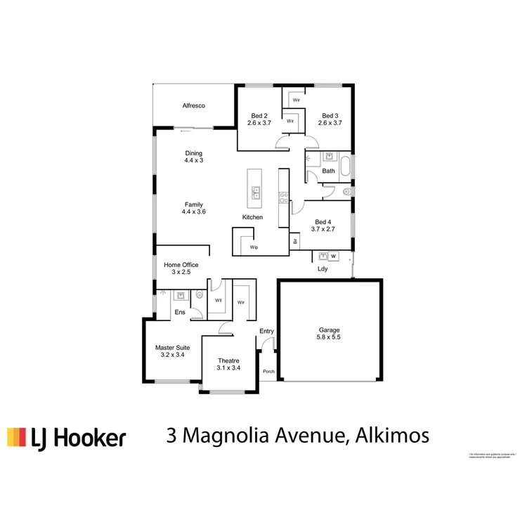 Floorplan of Homely house listing, 3 Magnolia Avenue, Alkimos WA 6038