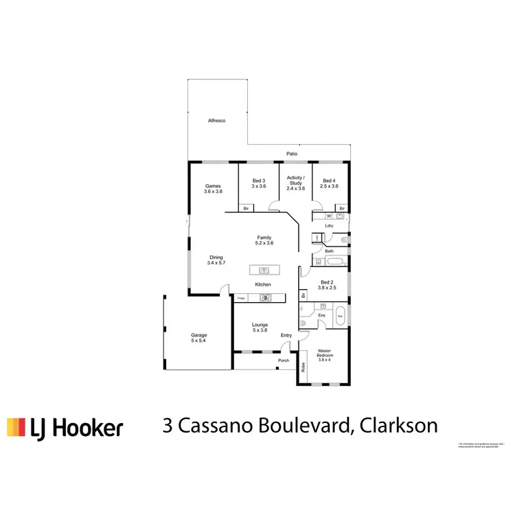 Floorplan of Homely house listing, 3 Cassano Boulevard, Clarkson WA 6030