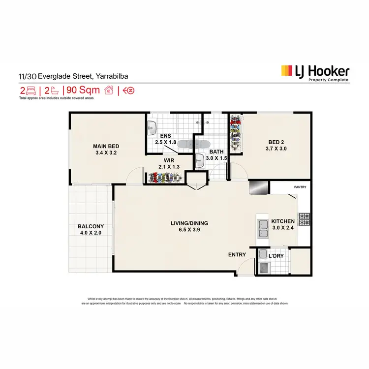 Floorplan of Homely unit listing, 11/30 Everglade Street, Yarrabilba QLD 4207