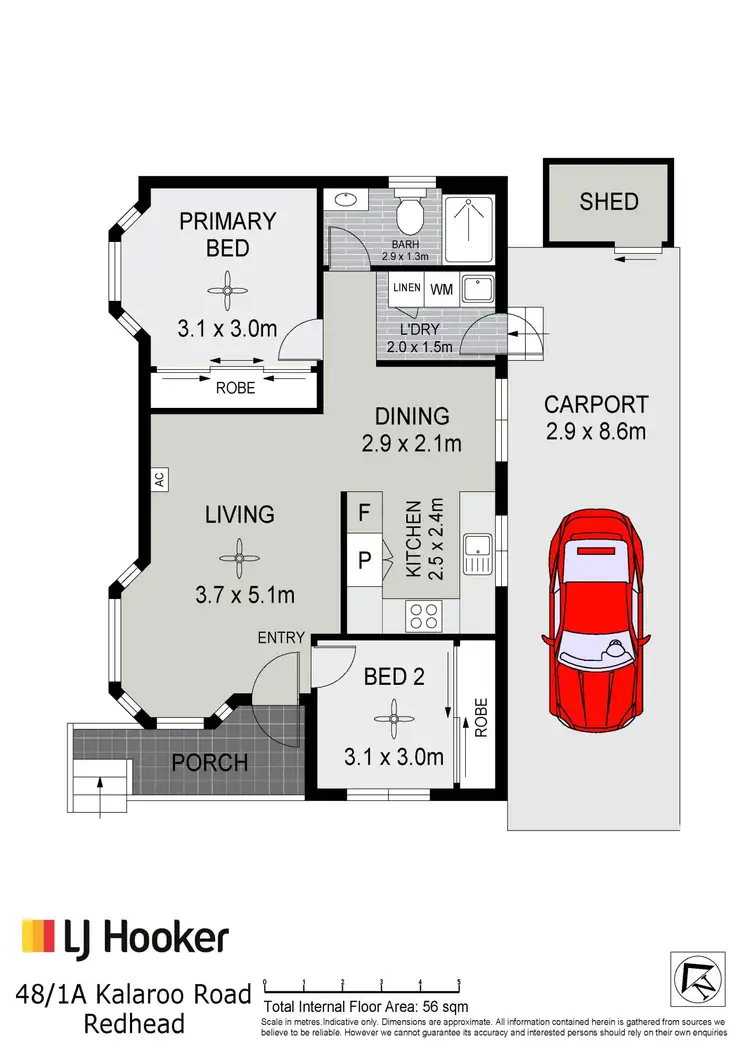 Floorplan of Homely villa listing, 48/1A Kalaroo Road, Redhead NSW 2290