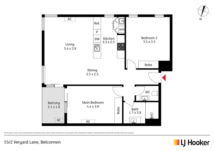 Floorplan of Homely unit listing, 55/2 Veryard Lane, Belconnen ACT 2617
