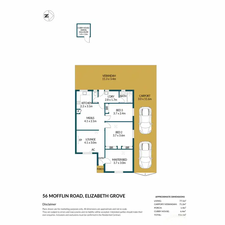 Floorplan of Homely house listing, 56 Mofflin Road, Elizabeth Grove SA 5112