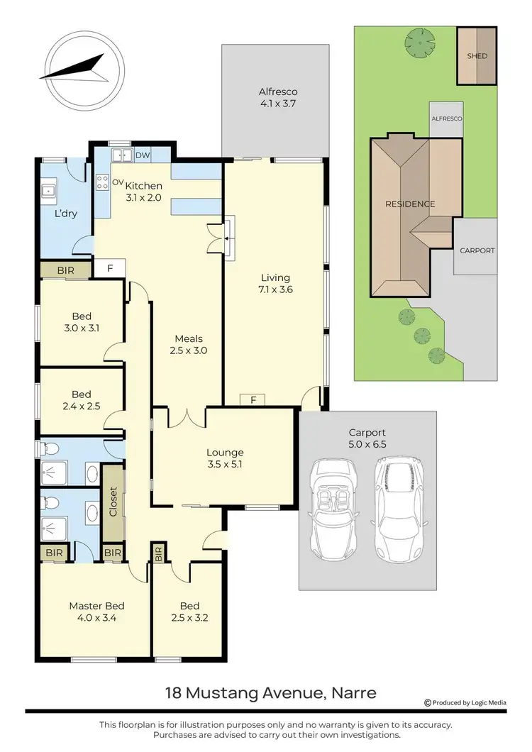 Floorplan of Homely house listing, 18 Mustang Avenue, Narre Warren VIC 3805