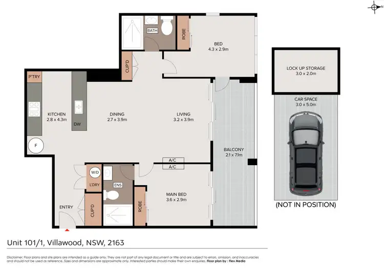Floorplan of Homely unit listing, 101/1 Villawood Place, Villawood NSW 2163