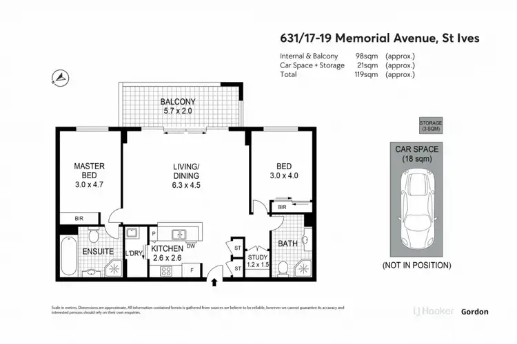 Floorplan of Homely apartment listing, 631/17-19 Memorial Ave, St Ives NSW 2075