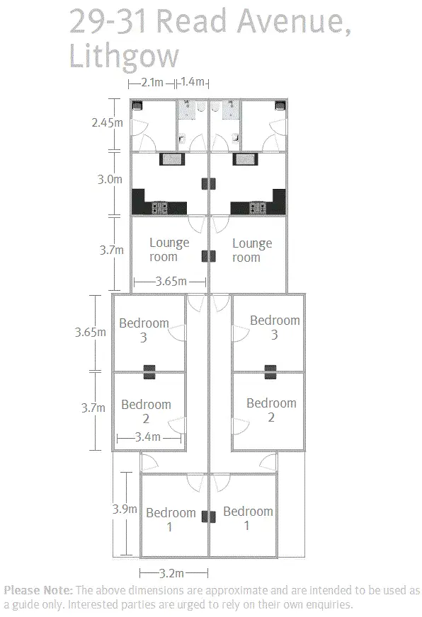 Floorplan of Homely semi-detached listing, 29 Read Avenue, Lithgow NSW 2790