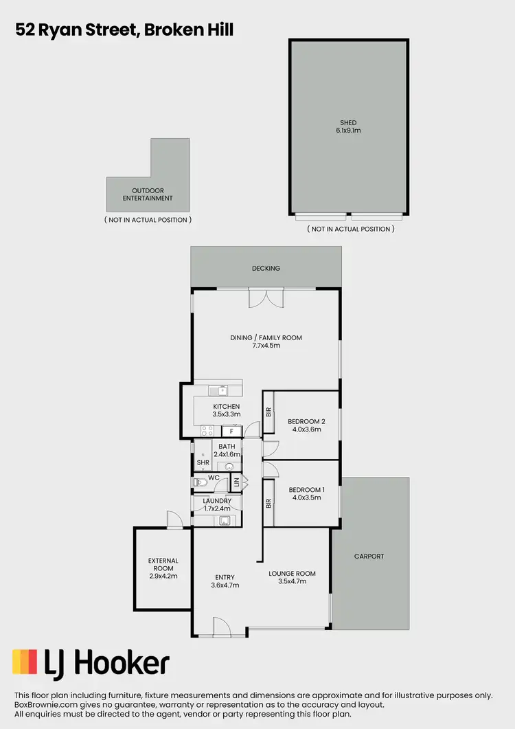 Floorplan of Homely house listing, 52 Ryan Street, Broken Hill NSW 2880