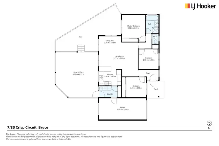 Floorplan of Homely townhouse listing, 7/35 Crisp Circuit, Bruce ACT 2617