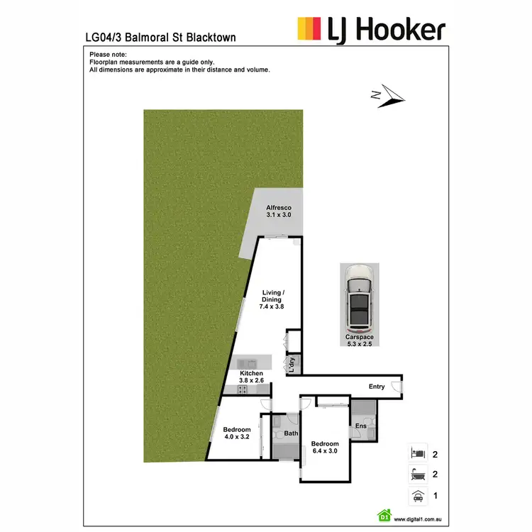 Floorplan of Homely unit listing, LG04/3 Balmoral Street, Blacktown NSW 2148