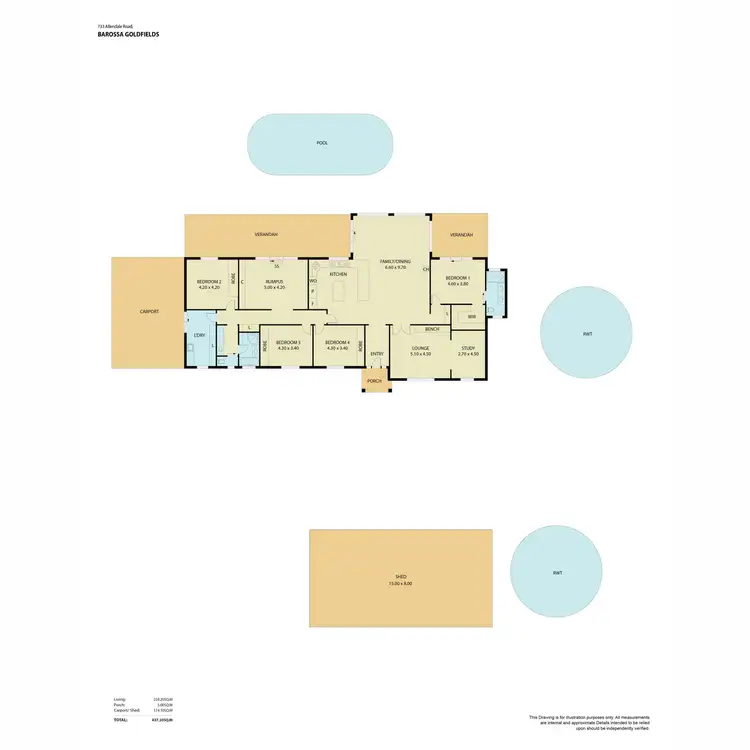 Floorplan of Homely house listing, 733 Allendale Road, Barossa Goldfields SA 5351