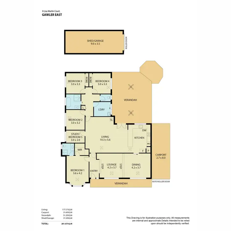 Floorplan of Homely house listing, 9 Lisa Martin Court, Gawler East SA 5118