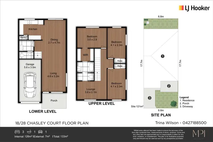 Floorplan of Homely townhouse listing, 18/28 Chasley Court, Beenleigh QLD 4207