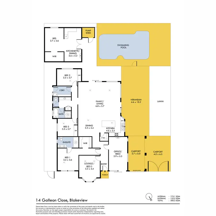 Floorplan of Homely house listing, 14 Galleon Close, Blakeview SA 5114