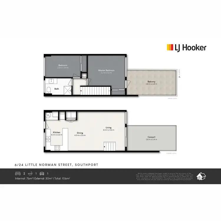 Floorplan of Homely unit listing, 6/24 Little Norman Street, Southport QLD 4215