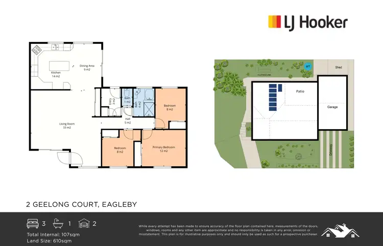 Floorplan of Homely house listing, 2 Geelong Court, Eagleby QLD 4207