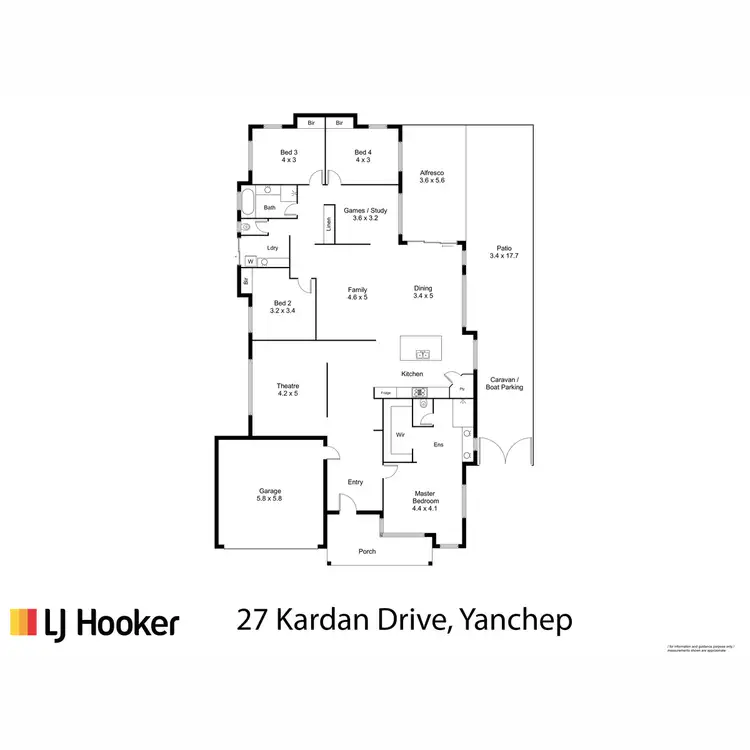 Floorplan of Homely house listing, 27 Kardan Drive, Yanchep WA 6035