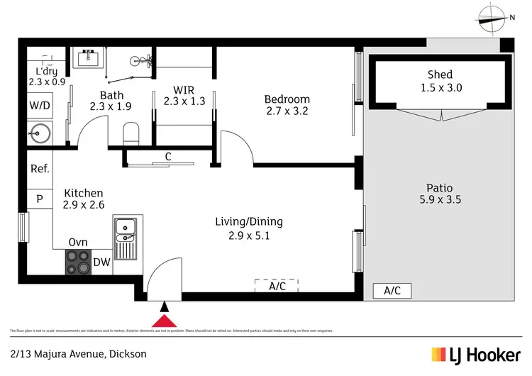 Floorplan of Homely apartment listing, 2/13 Majura Avenue, Dickson ACT 2602