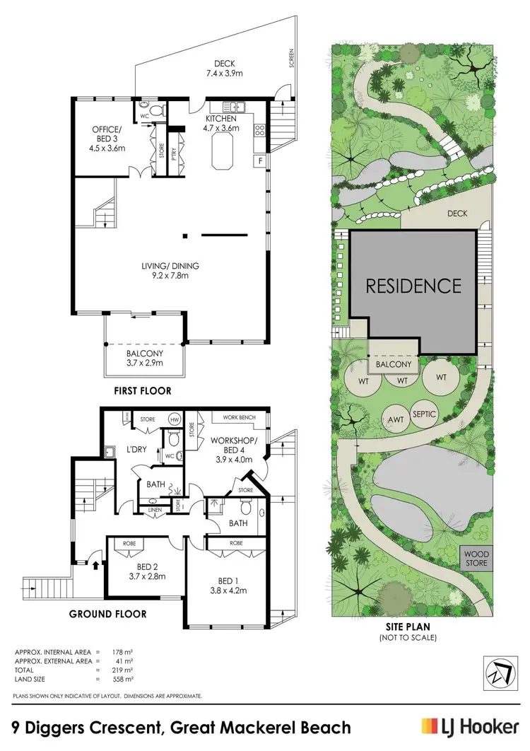 Floorplan of Homely house listing, 9 Diggers Crescent, Great Mackerel Beach NSW 2108