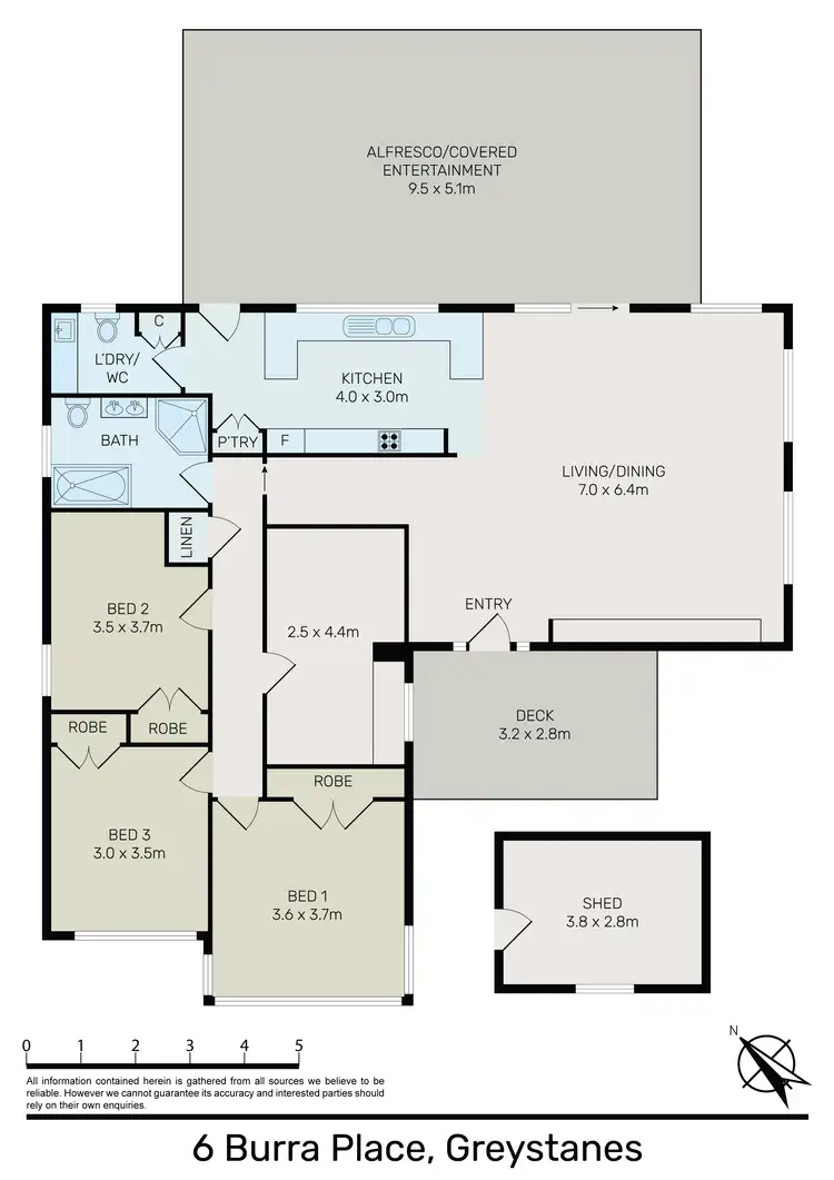 Floorplan of Homely house listing, 6 Burra Place, Greystanes NSW 2145