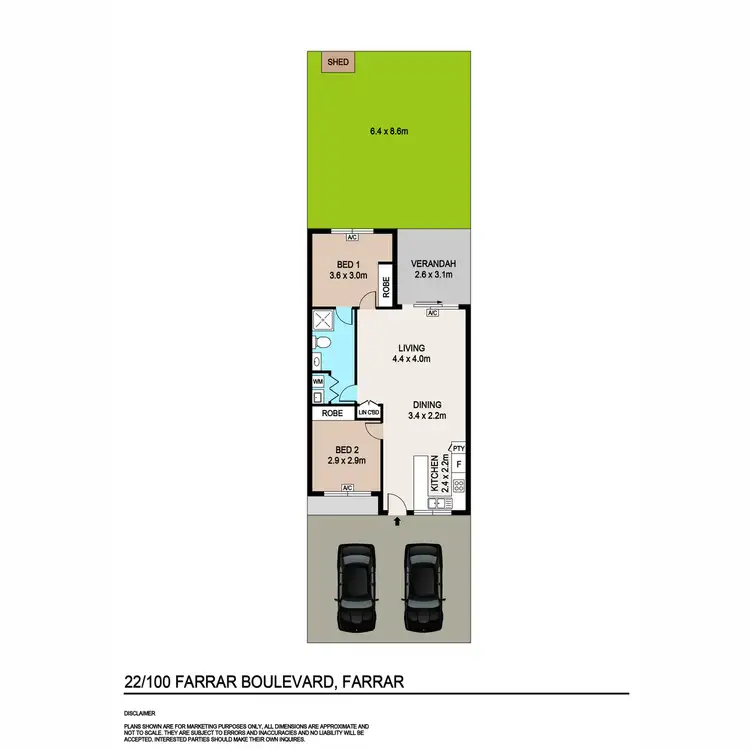 Floorplan of Homely unit listing, 22/100 Farrar Boulevard, Farrar NT 830