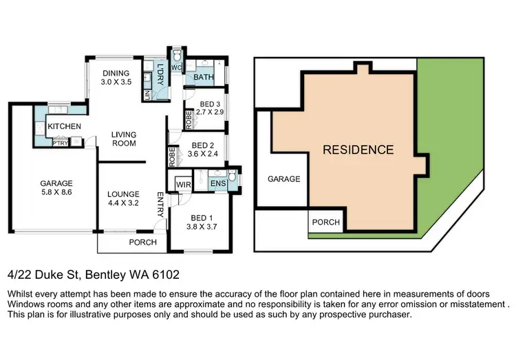 Floorplan of Homely house listing, 4/22 Duke Street, Bentley WA 6102
