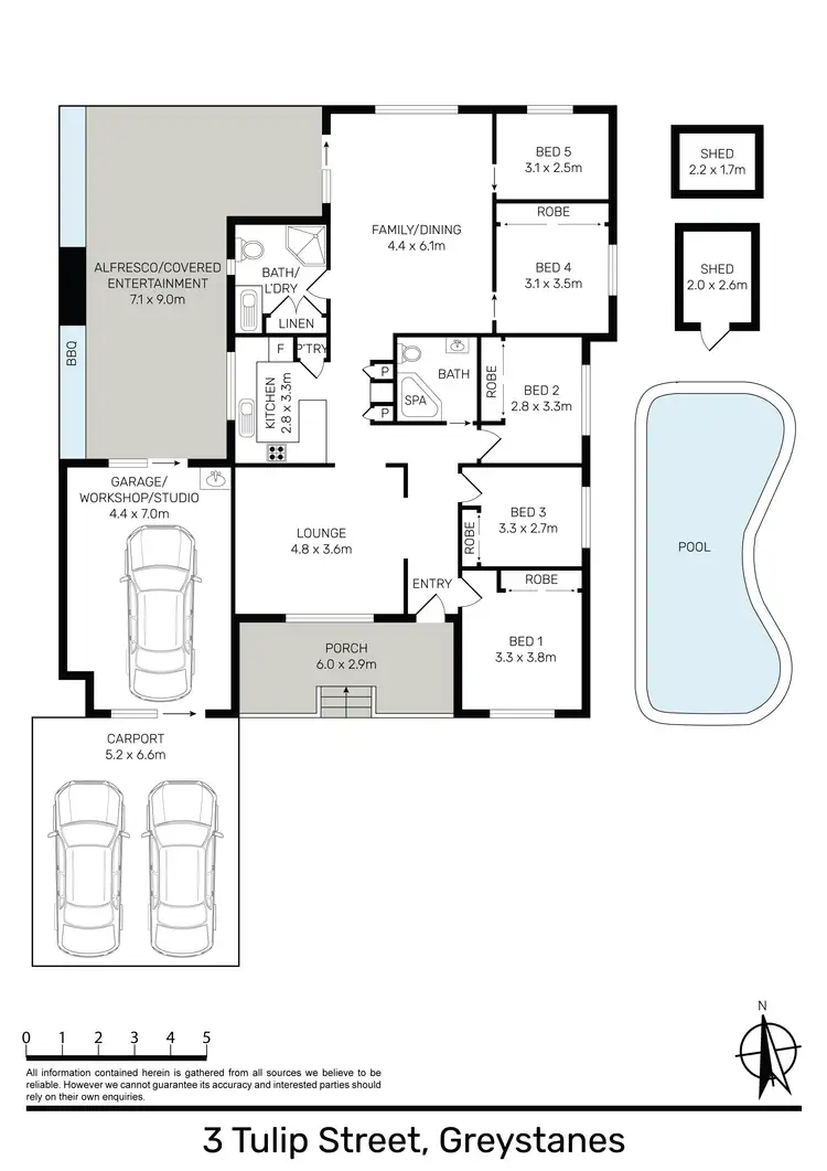 Floorplan of Homely house listing, 3 Tulip Street, Greystanes NSW 2145
