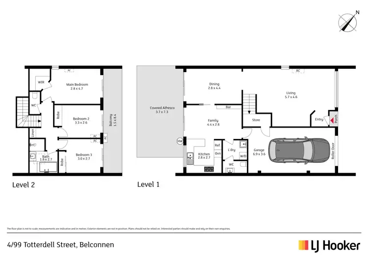 Floorplan of Homely townhouse listing, 4/99 Totterdell Street, Belconnen ACT 2617