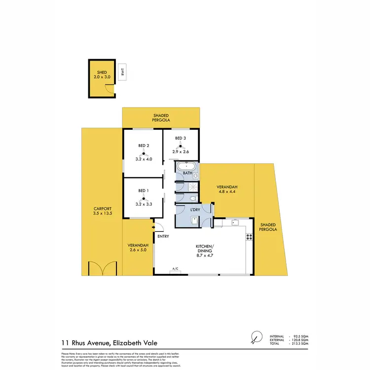 Floorplan of Homely house listing, 11 Rhus Avenue, Elizabeth Vale SA 5112
