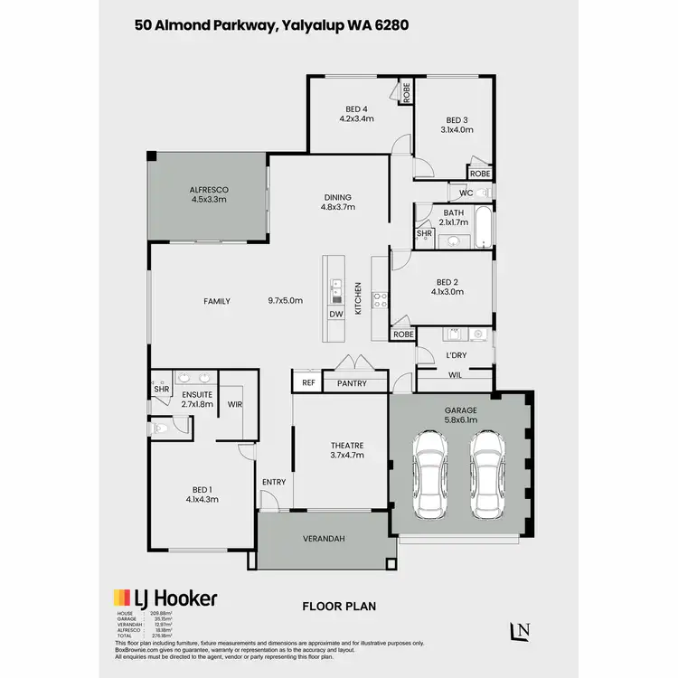 Floorplan of Homely house listing, 50 Almond Parkway, Yalyalup WA 6280